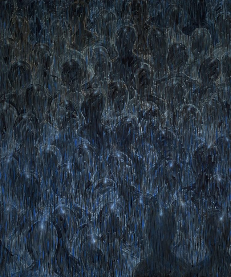 Soul under the rain + neutral, 2020, 140 x 168 cm, Oil on Canvas