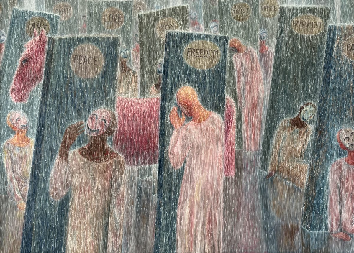 Tombstone Under The Rain, 2013, 171 x 239 cm, Oil on Canvas